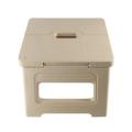 Portable with Handle Folding Step Stool Collapsible Lightweight Small Bench Thickened Plastic Footstool Hiking. 