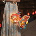Handheld Light Toy Handmade Goldfish Lantern DIY Traditional Colorful Paper Lamp Kit Glowing Portable Mid Autumn Craft Family. 