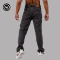 Wraon Dark Grey Solid Premium Baggy Jeans For Men - Fashion | Pants For Men | Men's Wear | Jeans Pants |. 