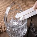 Home Decorise Glass Ice Bucket with Acralic Handle and Tong for Bar and Home, Big Size Ice Bucket Bar Accessories and Gift Item | With TOng. 