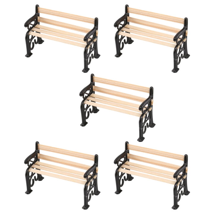 5X 1/24 Miniature Garden Patio Furniture Park Bench