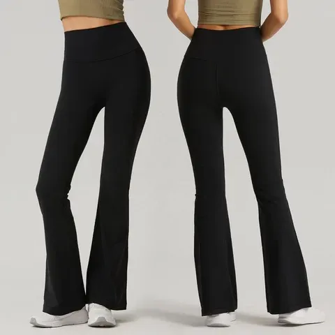 "Stylish%20Black%20Flared%20Pants"%20mango%20Pant%20For%20Women%20MG%20-%20Image%204