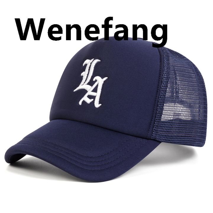 Wenefang%20Unisex%20LA%20Letter%20Embroidery%20Baseball%20Net%20Caps%20Spring%20and%20Luxury%20Summer%20Outdoor%20Adjustable%20Casual%20Hats%20Sunscreen%20Hat%20-%20Image%205
