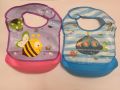 Multicolor Silicone Baby Detachable Waterproof Apron Bibs -1pc. 