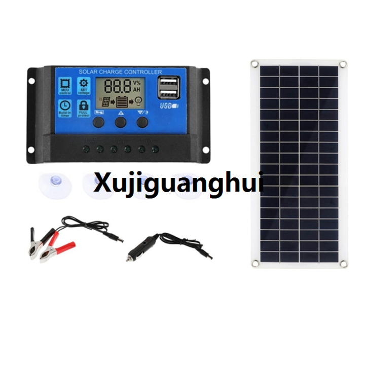 Xujiguanghui 15W Solar Panel 12-18V Solar Cell Solar Panel for Phone RV Car MP3 PAD Charger Outdoor Battery Supply A