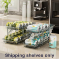 Stackable Refrigerator Can Organizer Clear Plastic Beverage Dispenser & Food Storage Rack Storage Rack for Soda, , Canned Goods. 