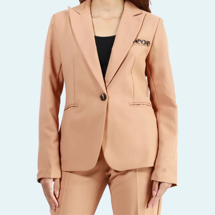 Boss%20Lady%20Single%20Button%20Classic%20Light%20Brown%20%20Formal%20Coat%20and%20Pant%20Set%20For%20Women%20-%20Image%204