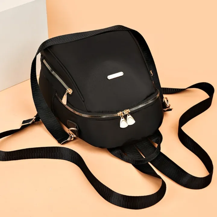 Casual%20Lightweight%20School%20Bags%20Large%20Capacity%20Oxford%20Cloth%20Travel%20Backpack%20Black%20Shoulder%20Bag%20Women%20-%20Image%202