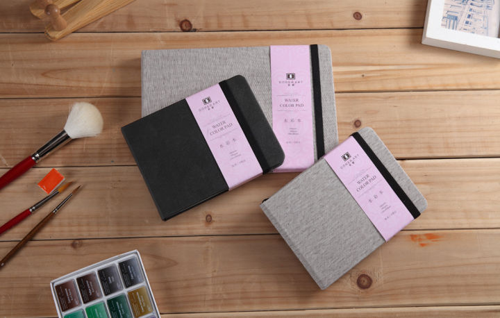 Dwurer Watercolor Handbook 12x16cm, 50% Cotton 300GSM Fabriano Paper, 24 Sheets (Potentate)