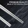Reusable Korean Chinese Stainless Steel ChopSticks 5 Pair. 