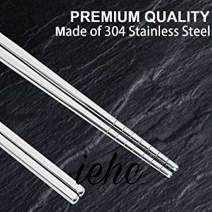Reusable%20Korean%20Chinese%20Stainless%20Steel%20ChopSticks%205%20Pair%20-%20Image%204