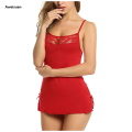 Aweisuan Women Mini Lace Nightdress Lingerie Sleepwear Strappy Camisimple Night Dress Pajama Temptation Underwear Nightgown Nightie. 