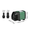 1500L/H 25W Submersible Water Pump for Aquarium Tabletop Fountains Pond Water Gardens and Hydroponic Systems with 2 Nozzles AC110V.