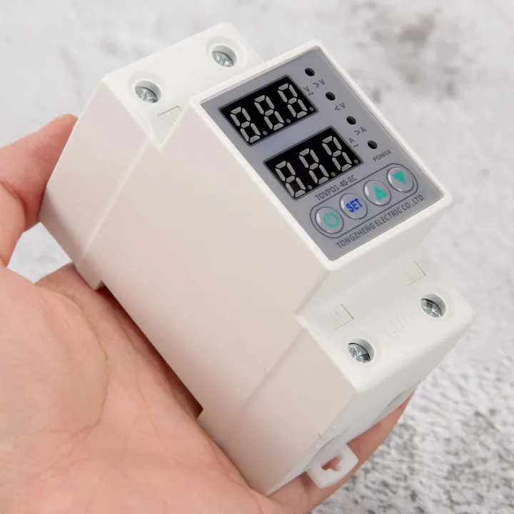 Din%20Rail%20Dual%20Display%20Adjustable%20over%20Voltage%20Current%20and%20Under%20Voltage%20Protective%20Device%20Protector%20Relay%2040A%20220V%20230V%20-%20Image%204