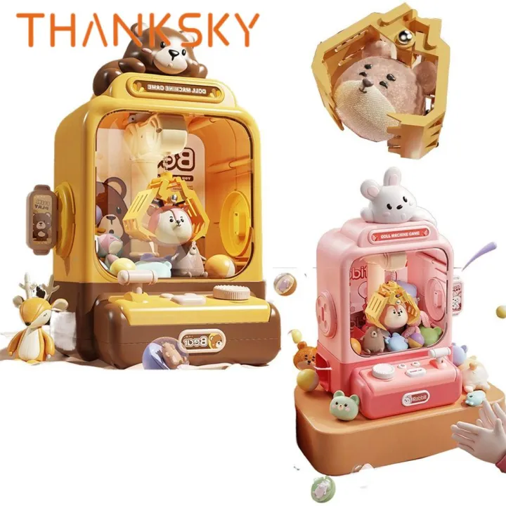 Portable Cartoon Animals Design Mini Clip Doll Machine Strong Grip ...