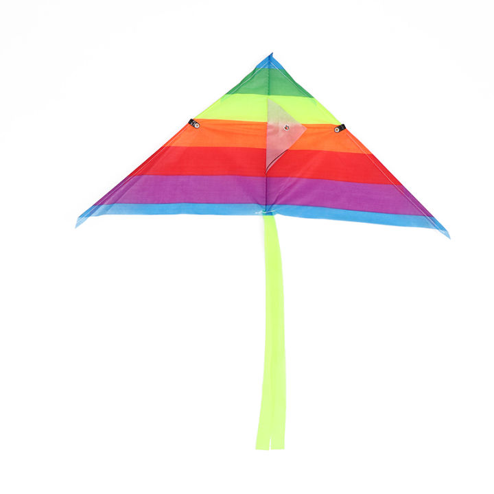 New Colorful Triangle Rainbow Kite Flying Toys Kite For Children Kids With 30M Kite String Outdoor Fun Sports Kites Toys YUMAN