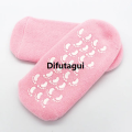Difutagui 1 set Reusable SPA Gel Socks gloves Moisturizing whitening exfoliating New style velvet smooth beauty hand foot care silicone socks. 