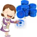 10 Pcs Automatic Bleach Toilet Bowl Cleaner Stain Remover Blue Tab Tablet Flush Deodorizes. 