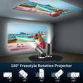 Mini Android 11.0 Projector,HY300 Portable Projector,Round Design Movie Projector. 