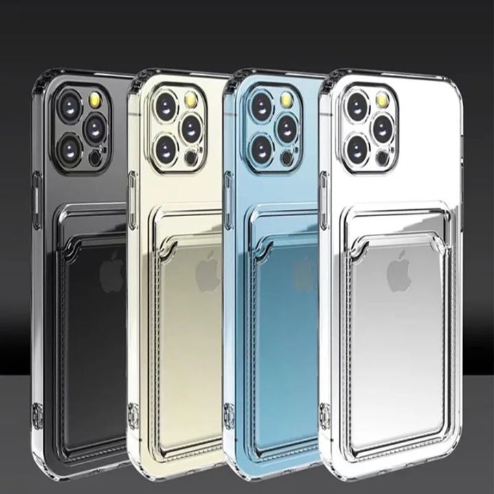 Soft Silicone Clear Card Holder Phone Case For HONOR Magic 5 4 Lite 50 60 70 80 90 Lite Pro X5 X6 X7 X8 X9 X6A X7A X8A X9A Cover