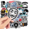 Artsy Home New 25/50pcs Cybersecurity & Hacker Themed Stickers for Laptop/Phone Skin Decals. 