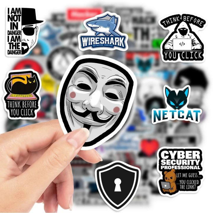 Artsy%20Home%20New%2025/50pcs%20Cybersecurity%20&%20Hacker%20Themed%20Stickers%20for%20Laptop/Phone%20Skin%20Decals%20-%20Image%202