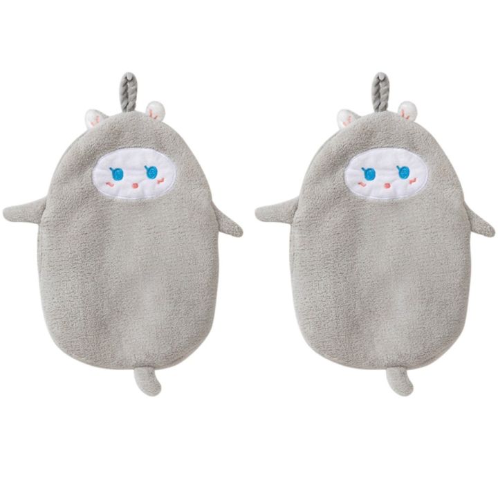 2Pcs Kitchen Towel Microfiber Cat Hand Towel Cartoon Cute Children's ...