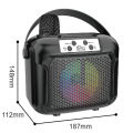 Portable 4-Inch Bluetooth DJ Speaker Set – Wireless Microphone, Powerful Bass, LED Party Lights, Home Entertainment & Outdoor Music Speaker. 