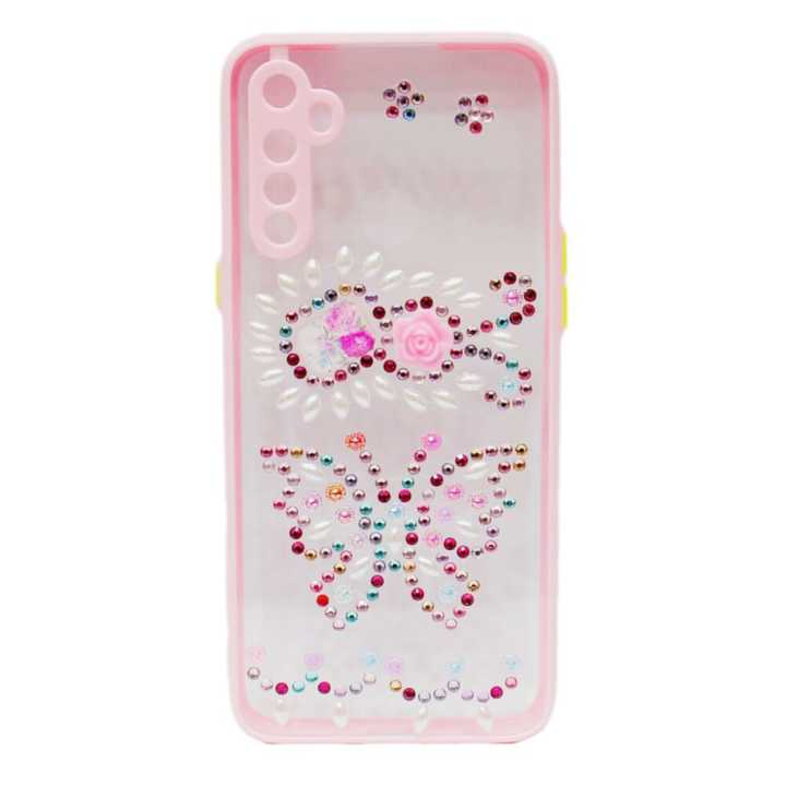 Pink Realme 5 Diamond Back Cover