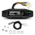 Motorcycle Speedometer Oil Gauge Tachometer Universal Digital Meters Instrument Cluster Turn Signal Light Indicator. 