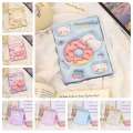 Cartoon Cute Portable Double Sided Stereo Folding Vanity Girl Heart Ruffle Design Mirror Makeup Skincare. 