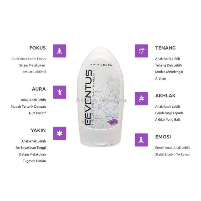 Asinrn ERosIon EEVENTUS Hair Cream Wangi with Essential Oil for autisProfesional m, tantrum, hyperactive, speech delay, ADHD Original HQ