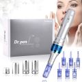 Microneedle Dr Pen for Professionals Microneedle Pen Electric Derma Roller Pen with 12PIN 36PIN Nano Round Cartridges Needles Wrinkle Stretch Marks Scar Hair Loss Treat Adjustable Doctor Pen. 