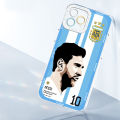 Jizetin for Vivo Y76 5G Back Cover Crystal Transparent Messi Star Soft Full Camera Cover Protection Phone Cases. 