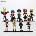 Renyuan Sutuiying My Hero Academia 9 Pcs Cute Ver. Midoriya All Might Bakugou Shoto Fashion 2025 Ochaco PVC Action Figure Boku no Hero Gift Doll Model 8-10cm. 
