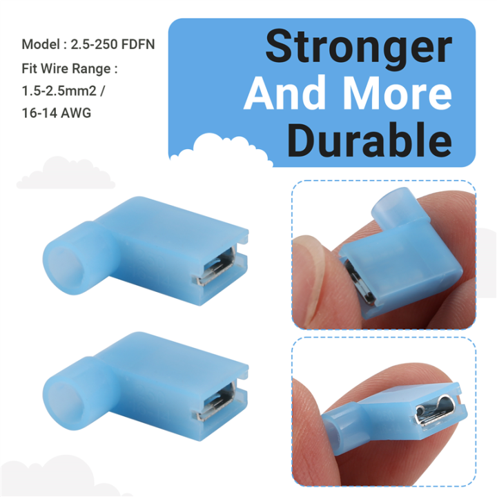 40pcs%2090%20Degree%20Insulated%20Female%20Push%20On%20Wire%20Terminal%20Connector%20-%20Image%205