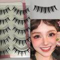 5 Pairs Pack Japanese Cosplay False Eyelashes Faux Mink Thick Manga Anime Lashes Dramatic Doll Strip Lashes for Women. 