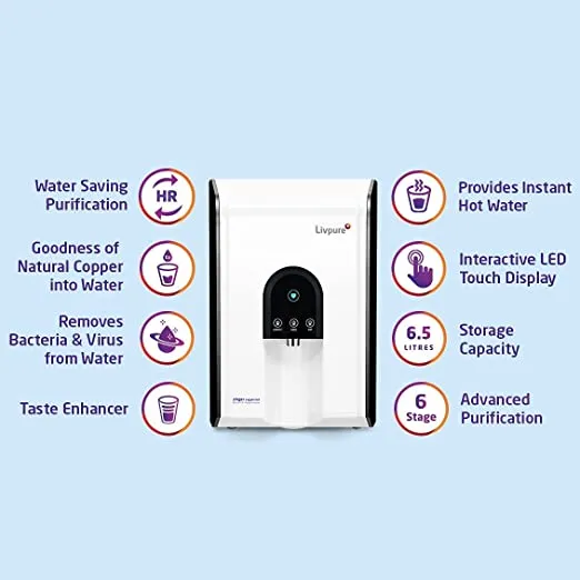 Livpure%20Zinger%20%20Copper%20Hot%20(RO%20+UV%20+UF%20+Taste%20Enhancer%20)%206.5%20L%20tank-White,%2015%20LPH%20Water%20Purifier%20-%20Image%209