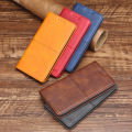 Case For iPhone 15 cover Wallet leather flip phone case + TPU back cover card case magnetic protection cover. 