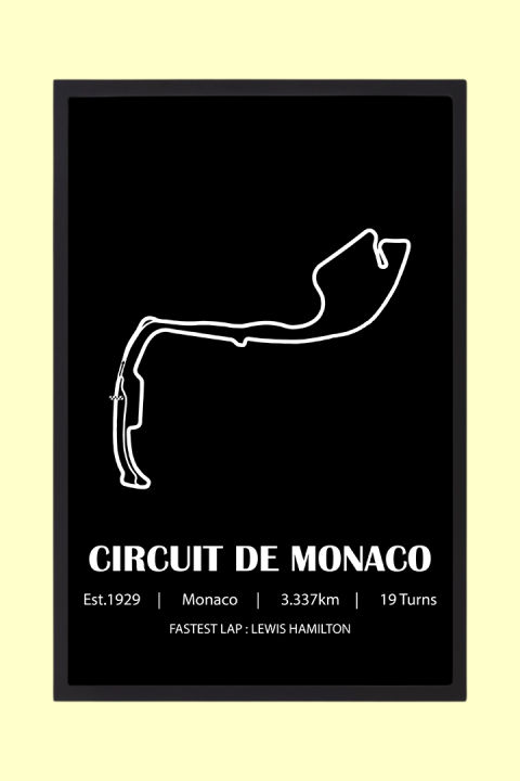 Circuit de Monaco Wall Frame | Formula 1| Wall Frame