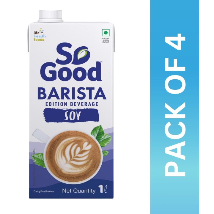 So Good Plant Based Soy Barista Beverage 1Ltr Pack Of 4