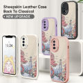 FELMYST for Realme C11 2021 C20 C20A Back Cover PU Leather Street Pattern Soft Silicone Edge Phone Case. 