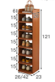 Simple Wooden Shoe Cabinet Multi-layer 10 Pair Shoe Rack Organiser In Brown. 