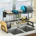 Single Layer Dish Drainer Holder Stainless Steel Kitchen Rack. 