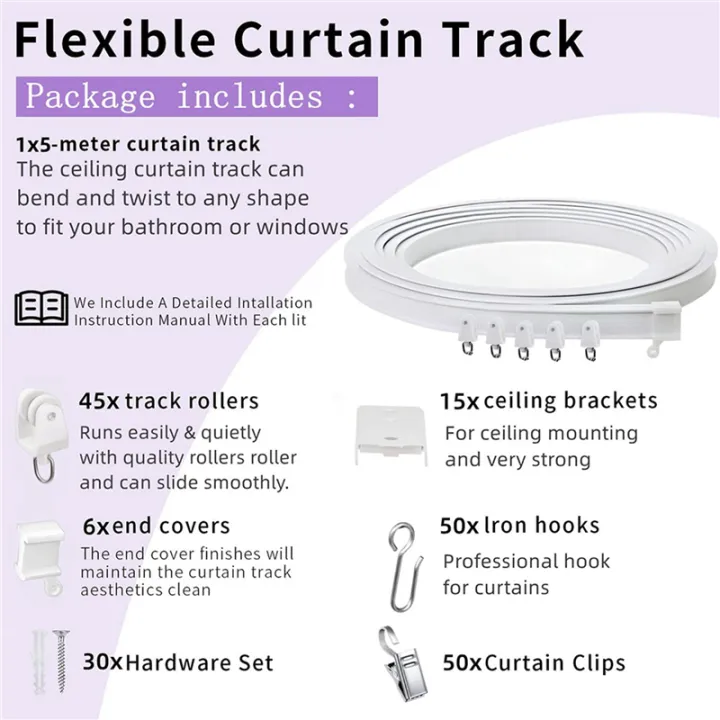 2X%20Flexible%20Bendable%20Ceiling%20Curtain%20Track,%20Ceiling%20Mount%20for%20Curtain%20Rail,%20Room%20Divider%20Ceiling%20Track%209.8FT%20-%20Image%204