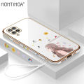 Hontinga for Samsung Galaxy A12 A12 5G M12 Back Cover Luxury 6D Plating Lovely Girl Soft Silicone Phone Case. 