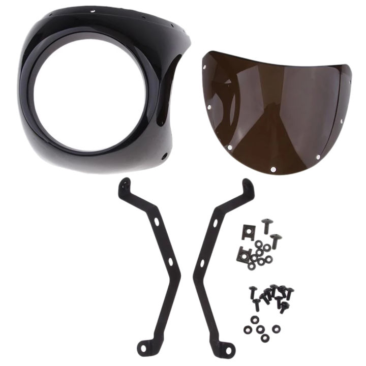Motorcycle%20Front%20Headlight%20Fairing%20WindScreen%20Windshield%20Plastic%20Universal%20Cafe%20Racer%20Retro%20Headlight%20Wind%20Screen%20Black%20-%20Image%206