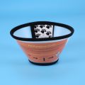 Elizabethan Dog Cat Pet Wound Healing Cone E- Collar White with Black. 