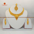 Gold Plated Mini Haar Necklace With Earring  For Women. 