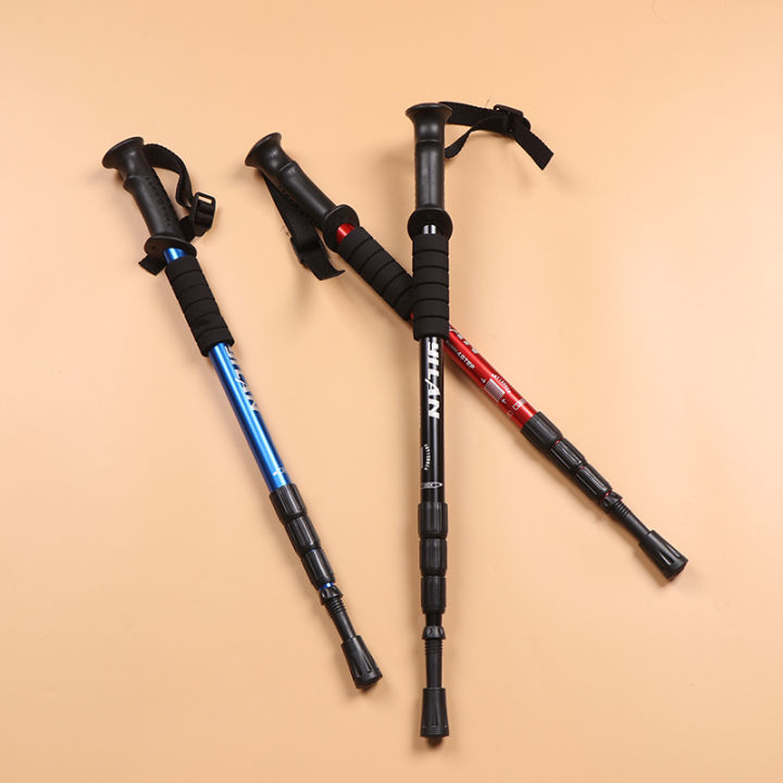 51-110CM Aluminum Alloy Teleskopic Stick Hiking Poles Outdoor Walking Sticks Trekking Climbing Poles Walking Canes Alpenstock